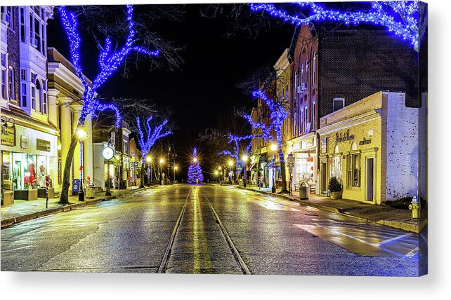 Northport Acrylic Print featuring the photograph Christmas on Main Street by Sean Mills