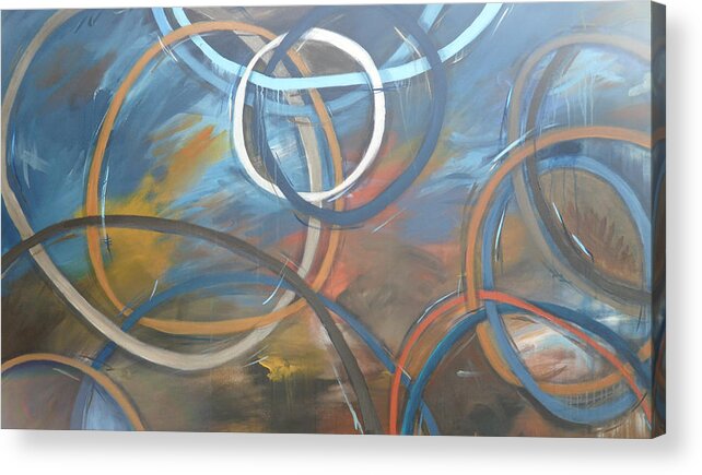 Circles Acrylic Print featuring the painting Circles by Travis Day