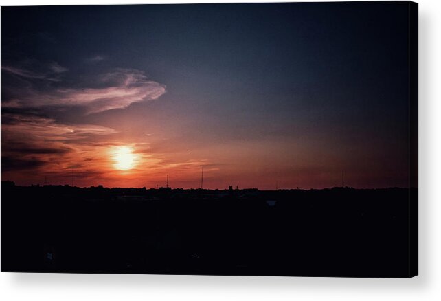 Sunset Acrylic Print featuring the photograph Dark Sunset by Mike Dunn