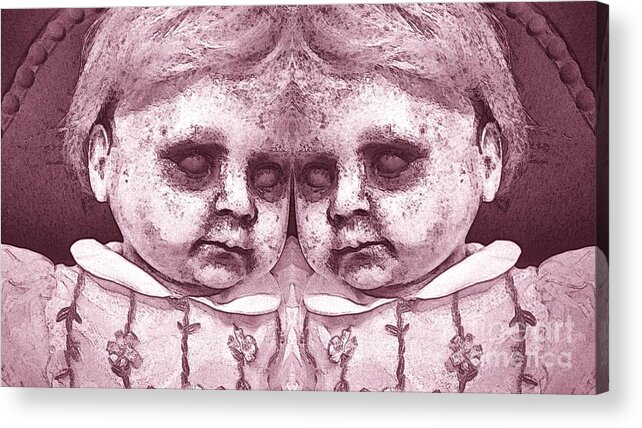 Zombie. Zombies Acrylic Print featuring the photograph Double Trouble Three by Beverly Shelby