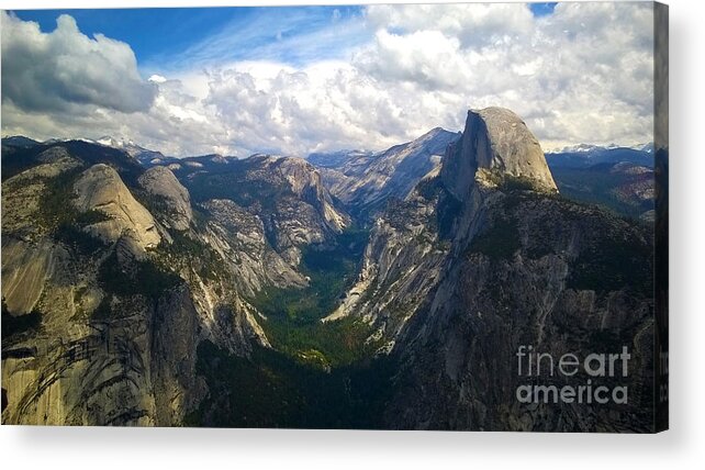 Yosemite National Park Acrylic Print featuring the photograph Dramatic Yosemite Half Dome by Debra Thompson