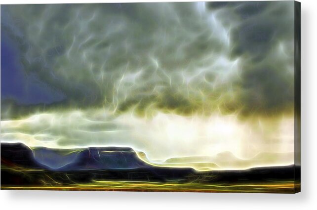 Nature Acrylic Print featuring the digital art Edge Of A Storm by William Horden