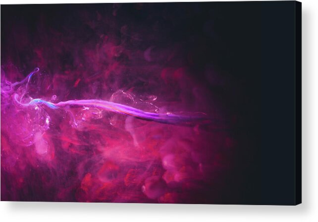 Abstract Acrylic Print featuring the photograph Enigma - Purple Abstract Photography by Modern Abstract