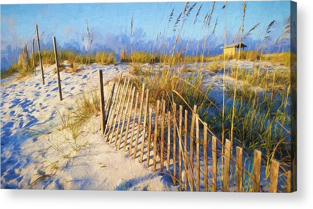 A Navarre Beach Morning Acrylic Print featuring the photograph Enjoying Navarre Beach by JC Findley