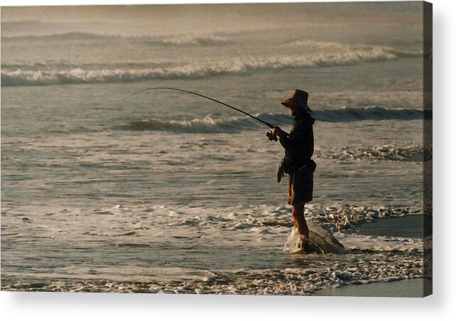 Fisherman Acrylic Print featuring the photograph Fisherman by Steve Karol