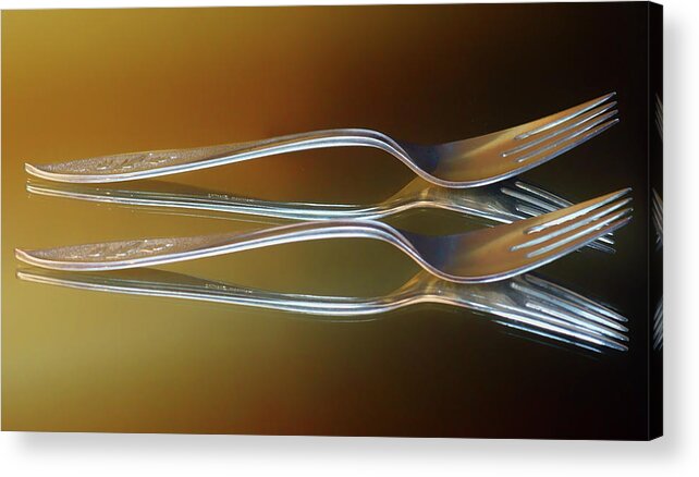 Kitchens Acrylic Print featuring the photograph Forks by Nikolyn McDonald