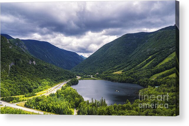 New Hampshire Acrylic Print featuring the photograph Franconia Notch and Eagle Lake by New England Photography