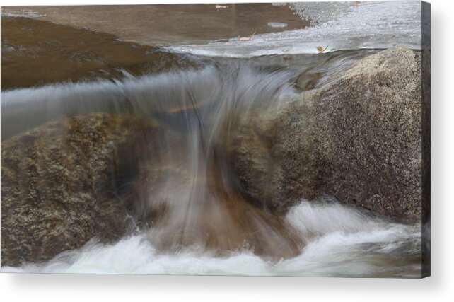 Water Acrylic Print featuring the photograph Frozen but still moving by Thomas Samida