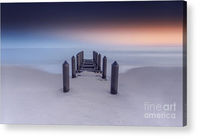 Seascapes Acrylic Print featuring the photograph Glowing in Cape May by Marco Crupi