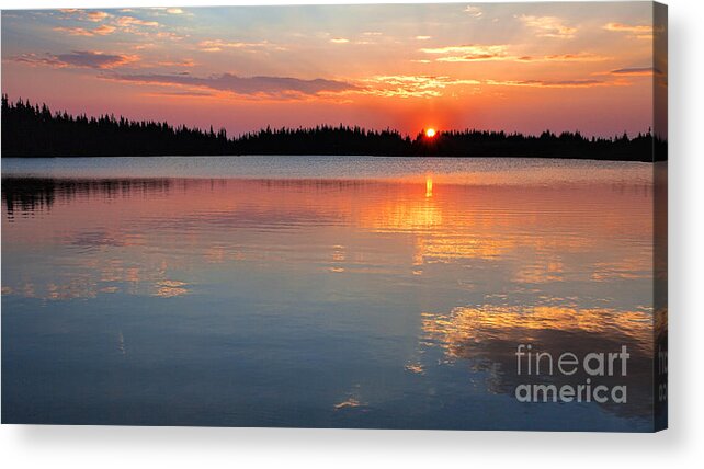 Sunrises; Sunrise Reflection Acrylic Print featuring the photograph Good Morning by Jim Garrison