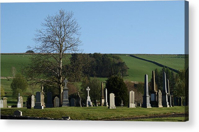 Landscape Acrylic Print featuring the photograph Graveyard In Spring by Adrian Wale