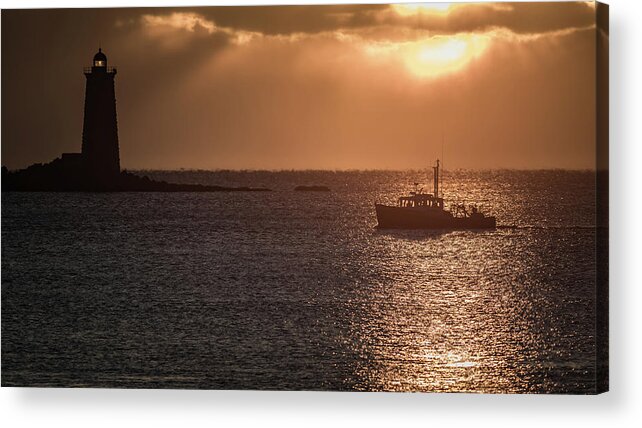 New Hampshire Acrylic Print featuring the photograph Guided by the Light by Colin Chase