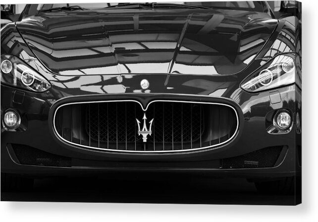 Maserati Granturismo Acrylic Print featuring the photograph Head On by Dennis Hedberg