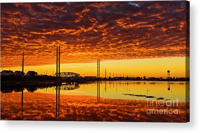 Surf City Acrylic Print featuring the photograph Swing Bridge Heat by DJA Images