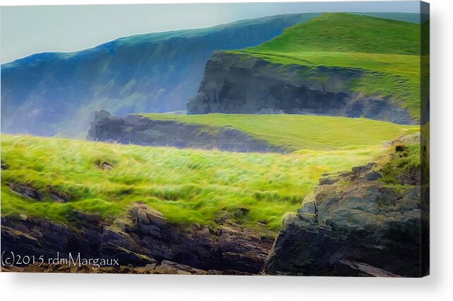 Irish Acrylic Print featuring the photograph Hills of Ireland by Margaux Dreamaginations