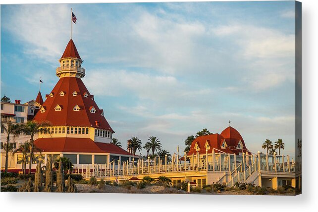 California Acrylic Print featuring the photograph Hotel del Coronado San Diego California by Lawrence S Richardson Jr