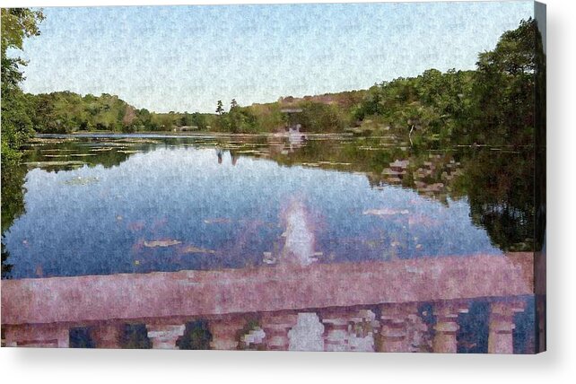 Lake Acrylic Print featuring the mixed media I dreamed of a Lake by Stacie Siemsen
