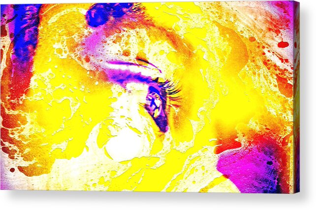 Jesus Acrylic Print featuring the digital art I fix my eyes to you JESUS/ by Payet Emmanuel