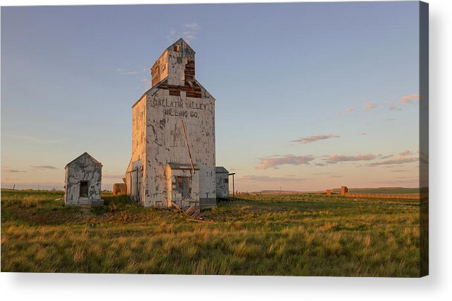 Old Grain Elevator Acrylic Print featuring the photograph Icon of Agricultural Heritage by Jack Bell