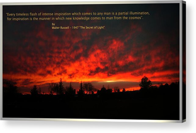 Inspiration Acrylic Print featuring the photograph Inspiration by Joyce Dickens