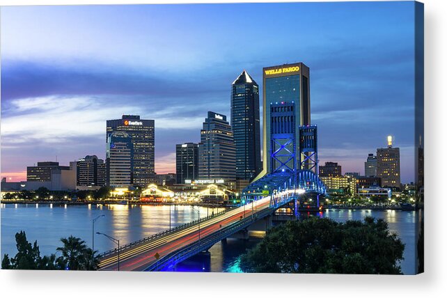 Jacksonville Acrylic Print featuring the photograph Jacksonville Nights by Ryan Heffron