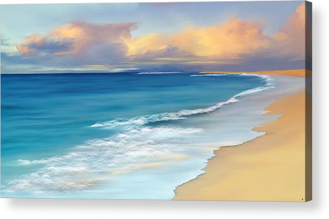 Anthony Fishbunre Acrylic Print featuring the digital art Just beachy by Anthony Fishburne