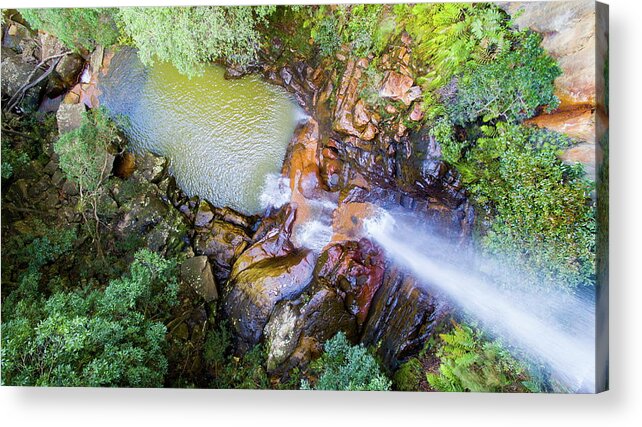 Waterfall Acrylic Print featuring the photograph Kelly's Falls 2AM-000138 by Andrew McInnes