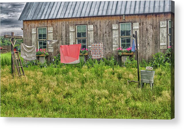 Barn Acrylic Print featuring the photograph Laundry by Dennis Dugan