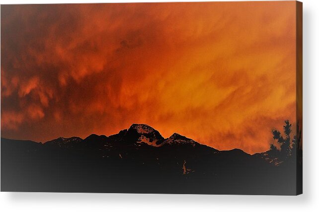 Longs Acrylic Print featuring the photograph Longs Peak Sunset by Tranquil Light Photography