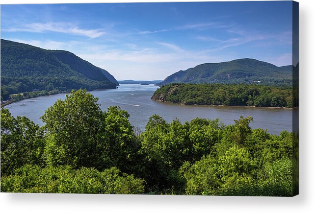 Hudson Valley Acrylic Print featuring the photograph Looking North Through the Hudson Highlands by John Morzen