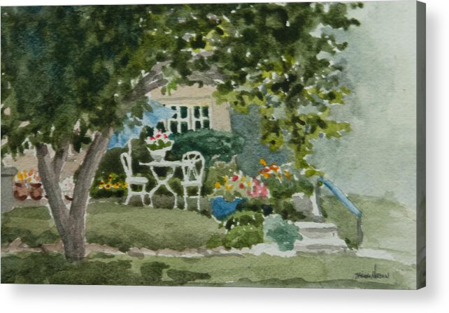 Landscape Acrylic Print featuring the painting Lura's House by Heidi E Nelson
