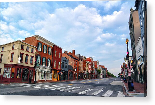 M Street Acrylic Print featuring the photograph M Street by Mitch Cat