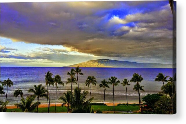 Maui Acrylic Print featuring the photograph Maui Sunset at Hyatt Residence Club by J R Yates