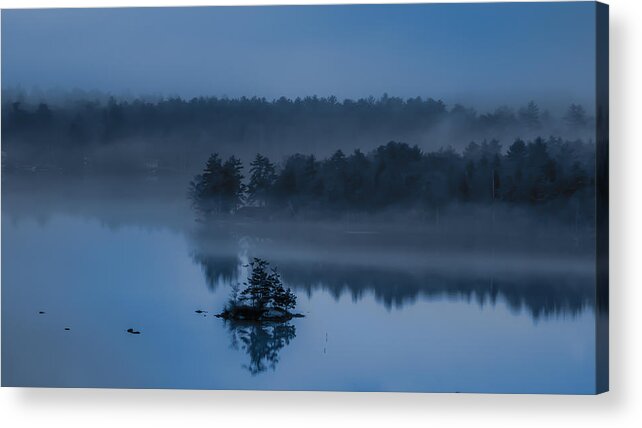 New England Acrylic Print featuring the photograph Melvin Bay Blues by Brenda Jacobs