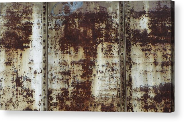 Metal Acrylic Print featuring the photograph Metal and Rivets 5 by Anita Burgermeister