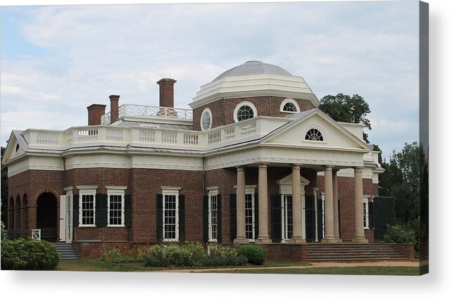 Thomas Jefferson Home Acrylic Print featuring the photograph Monticello by Christopher J Kirby