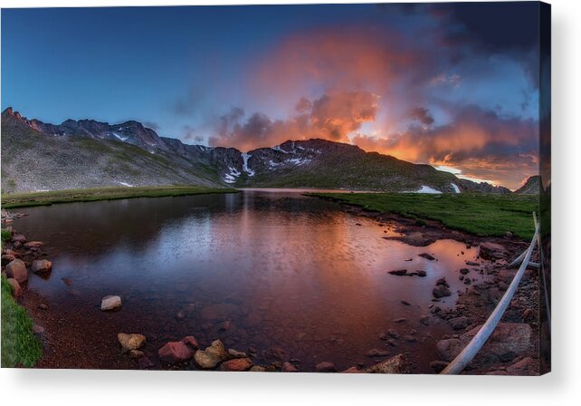 American West Acrylic Print featuring the photograph Mt. Evans Summit Lake Twilight by Chris Bordeleau