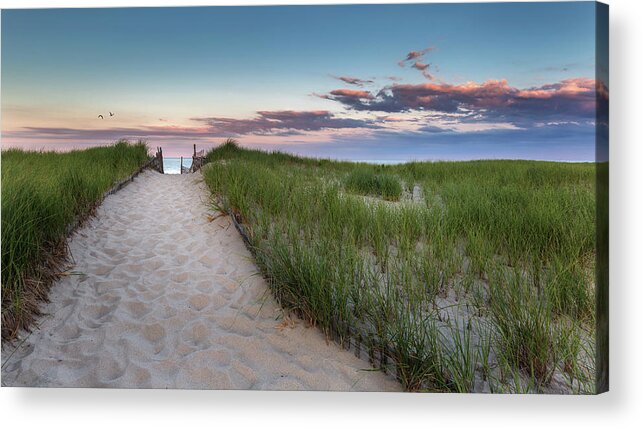 Cape Cod National Seashore Acrylic Print featuring the photograph Nauset Beach Sunset by Bill Wakeley