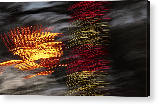Abstract Acrylic Print featuring the digital art Night Glow by Kathleen Illes