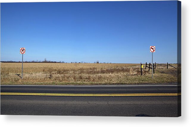 No Left Turn Acrylic Print featuring the photograph No Way by Leeon Photo