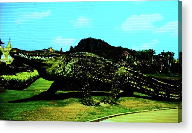 Laem Chabang Acrylic Print featuring the photograph Nong Nooch Gardens 34 by Ron Kandt