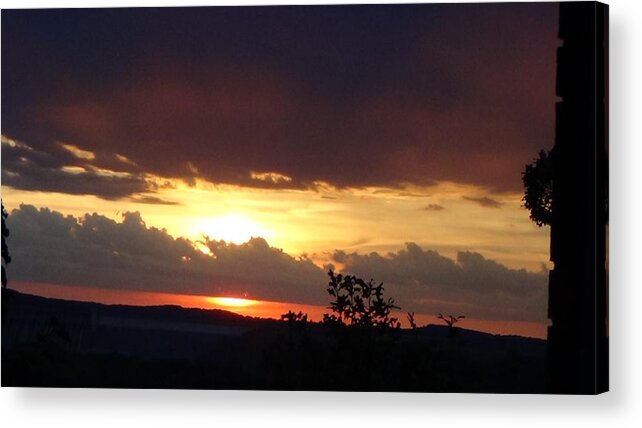 Sunset Acrylic Print featuring the photograph Orange September Sunset by Toni Berry