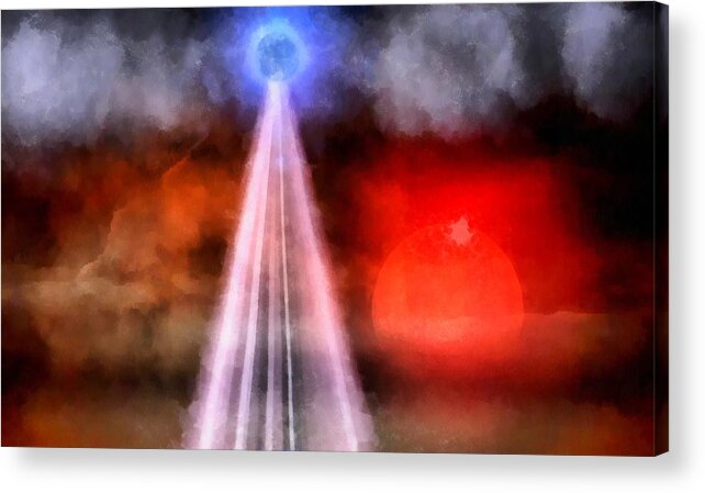 Ufo Acrylic Print featuring the painting Orb of Light by Esoterica Art Agency