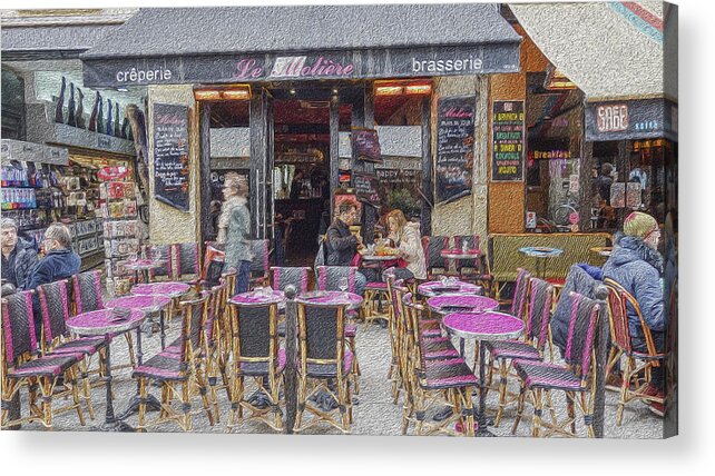French Acrylic Print featuring the photograph Paris Cafe 2 by Matthew Bamberg
