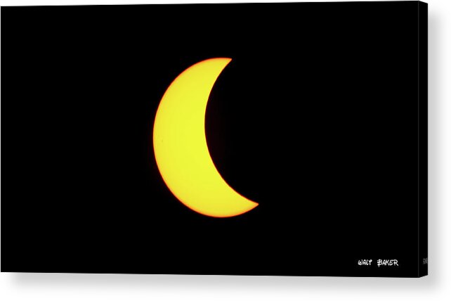 Eclipse Acrylic Print featuring the photograph Partial Eclipse 3 by Walt Baker
