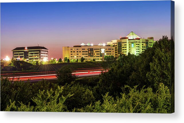 America Acrylic Print featuring the photograph Pinnacle Hills Cityscape - Rogers - Northwest Arkansas by Gregory Ballos