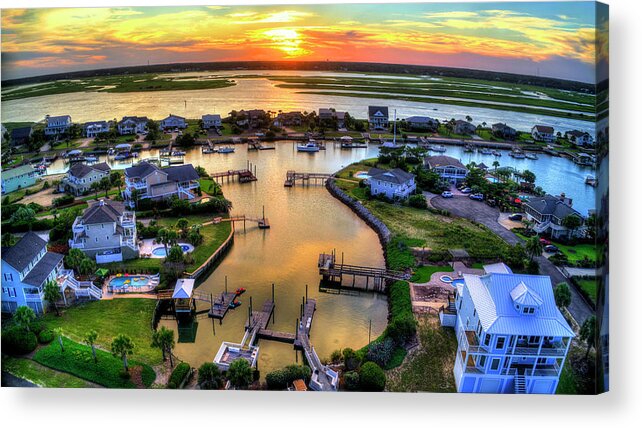 Sunset Acrylic Print featuring the photograph Point Reflection Sunset by Robbie Bischoff