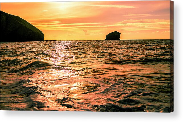 England Acrylic Print featuring the photograph Portreath by Keith Sutton