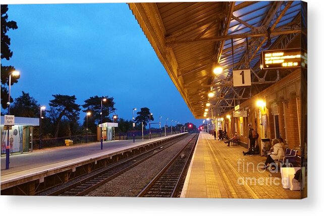 Railway Acrylic Print featuring the photograph Railway Vanishing Point by Jeremy Hayden