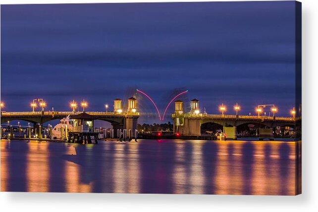 America Acrylic Print featuring the photograph Raising Bridge of Lions by Rob Sellers